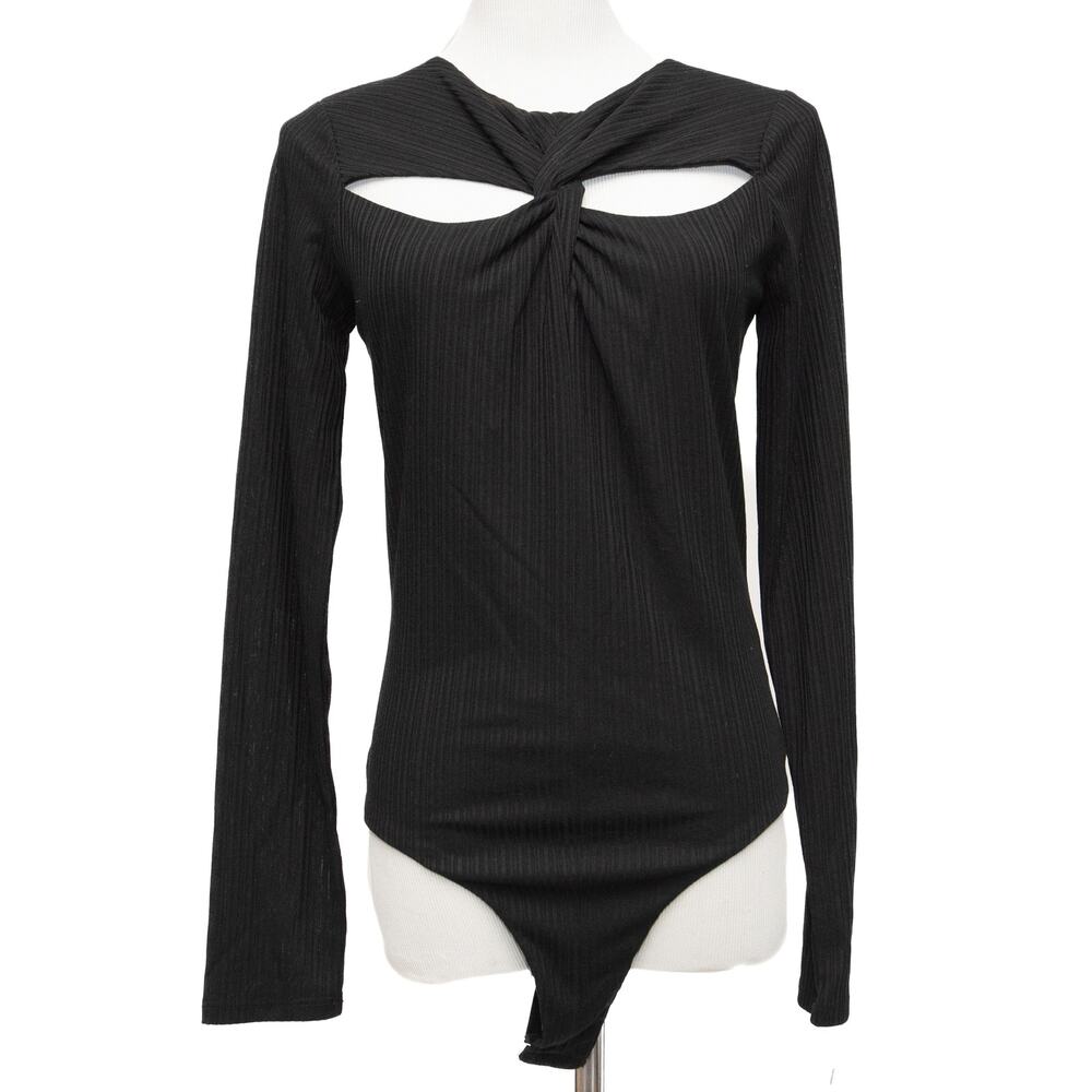 ASTR the Label Black Long Sleeve Bodysuit Size Medium